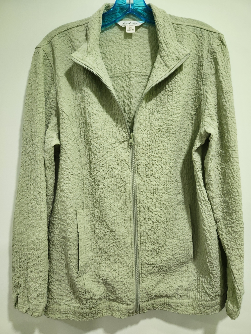 Essentials Women's Zip-Front Utility Jacket — Sage Green